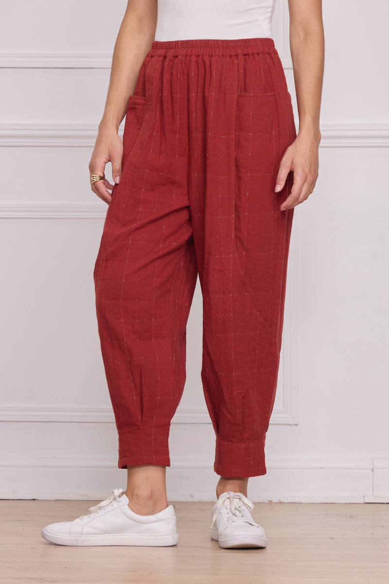 Pantalon femme orange – 100% coton