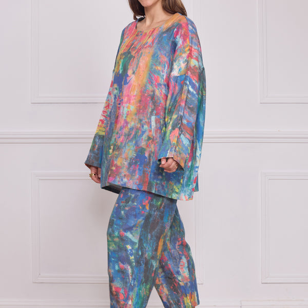 Blouse femme aquarelle – 100% coton