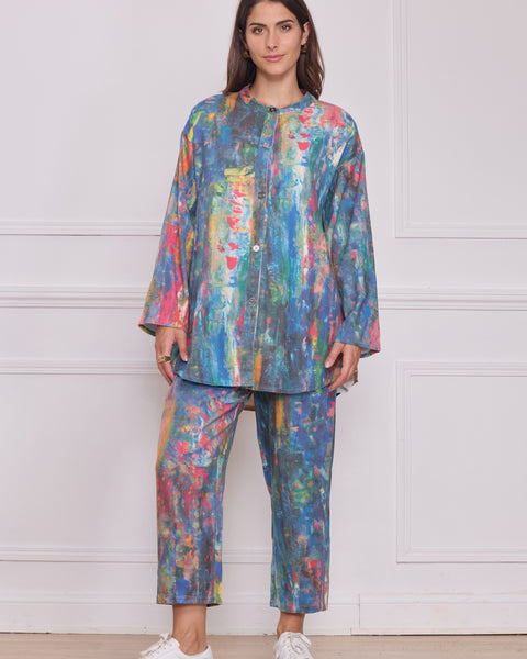 Veste courte aquarelle – 100% coton