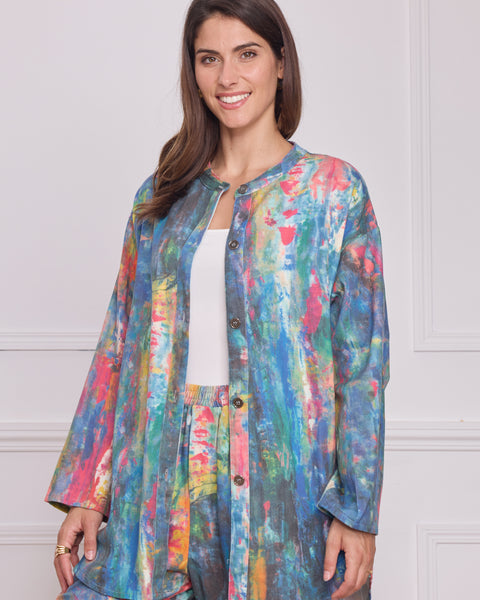 Veste courte aquarelle – 100% coton