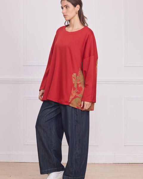 Haut femme épais à motifs