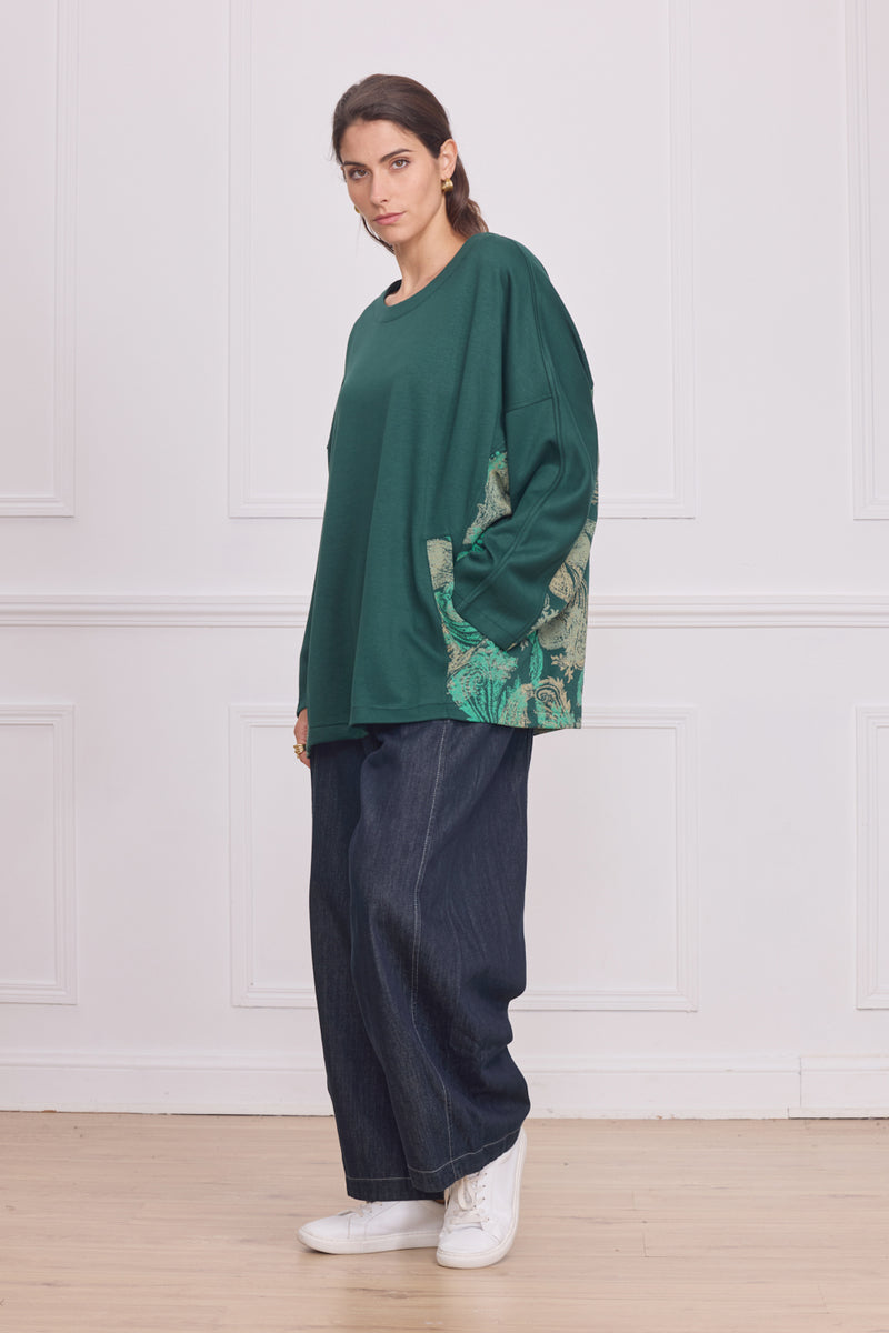 Haut femme épais à motifs