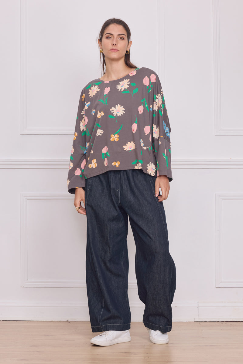 Blouse femme à fleurs – 100% coton