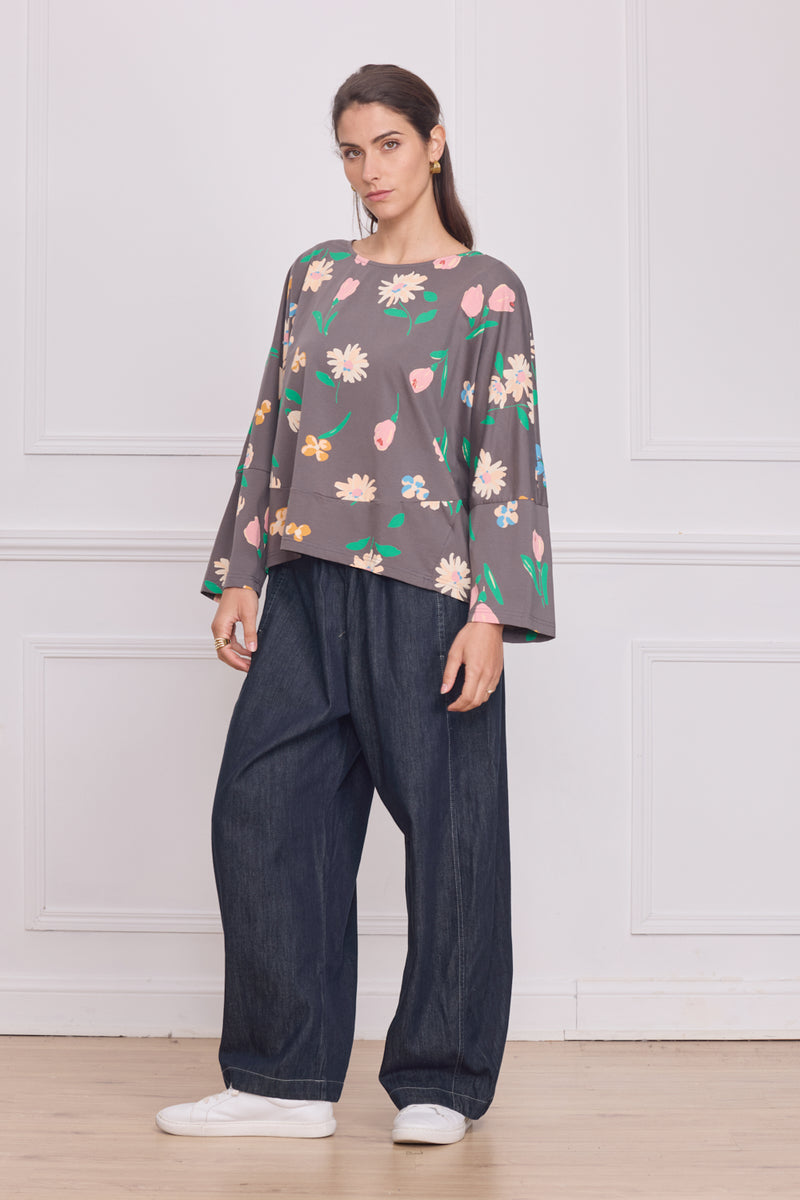 Blouse femme à fleurs – 100% coton