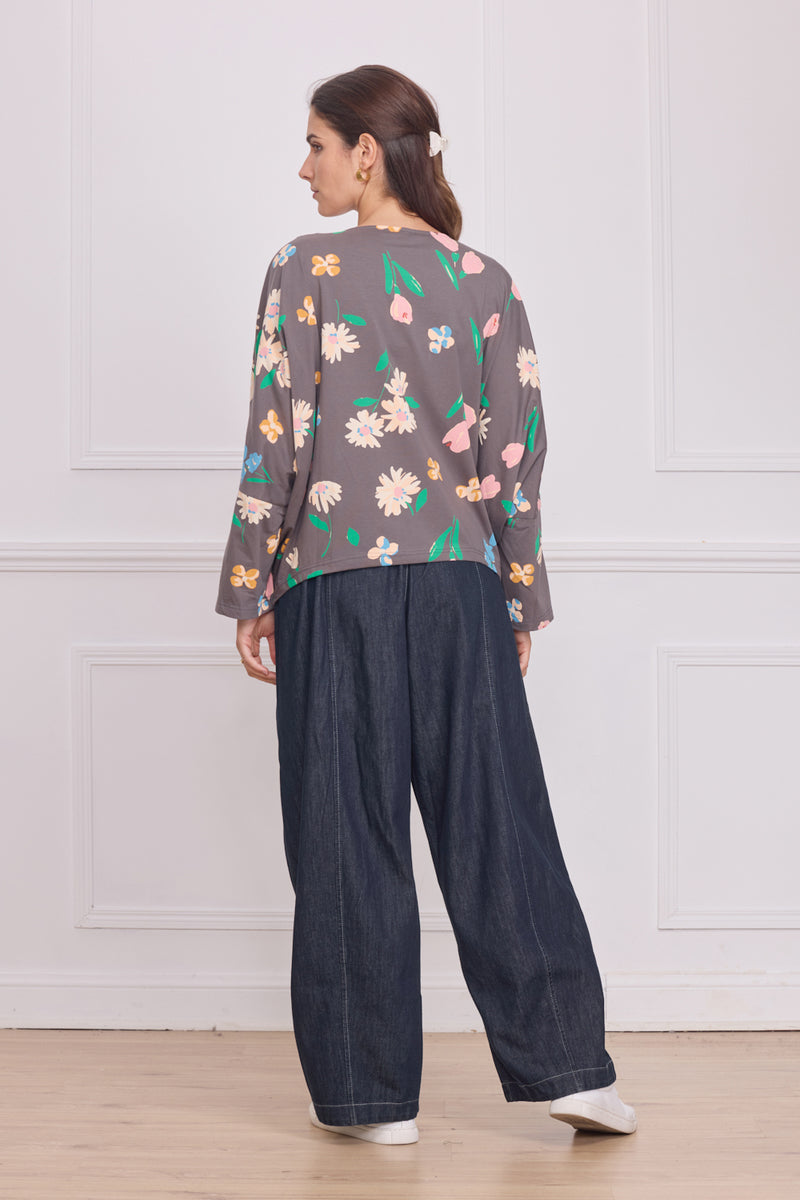 Blouse femme à fleurs – 100% coton