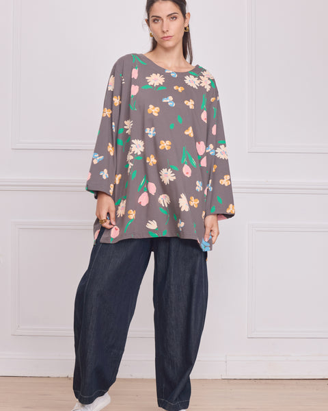 Tunique femme à fleurs – 100% coton