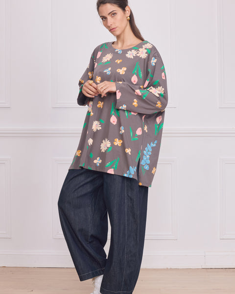 Tunique femme à fleurs – 100% coton