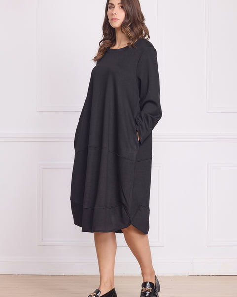 Robe longue noire femme hiver