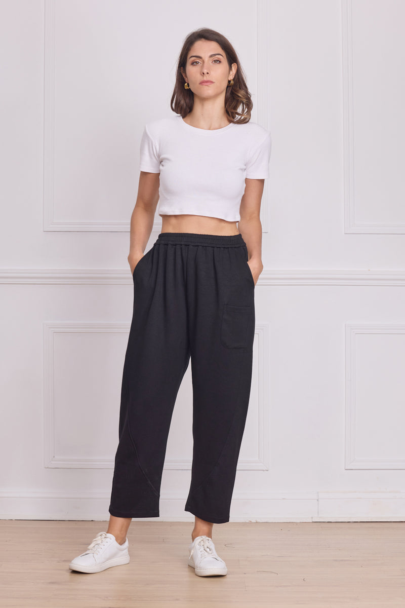 Pantalon femme noir uni hiver