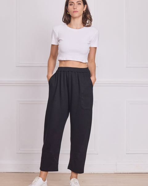 Pantalon femme noir uni hiver