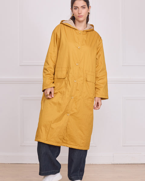 Manteau léger capuche femme uni – 100% coton