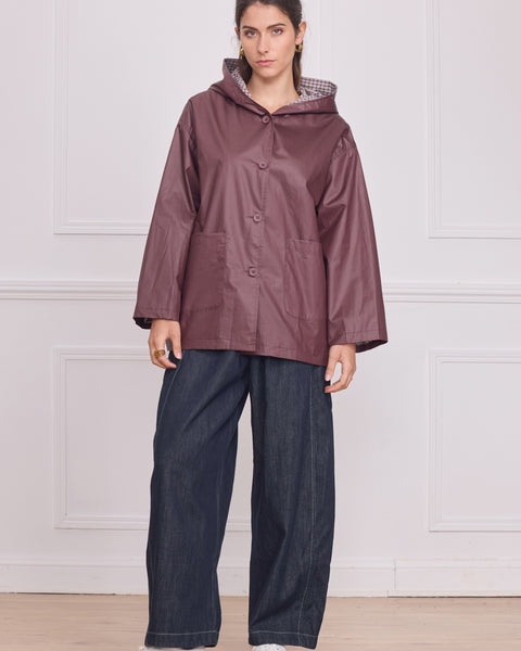 Veste femme courte légère unie – 100% coton enduit