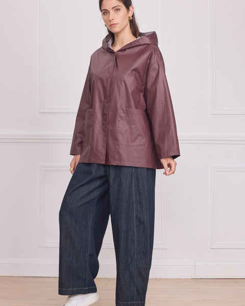 Veste femme courte légère unie – 100% coton enduit