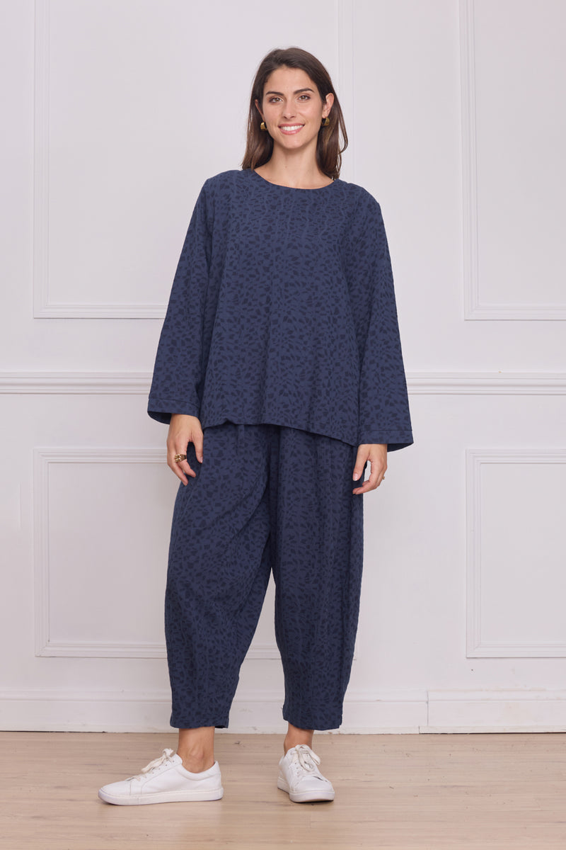 Blouse femme unie texturée