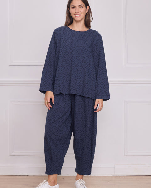 Blouse femme unie texturée