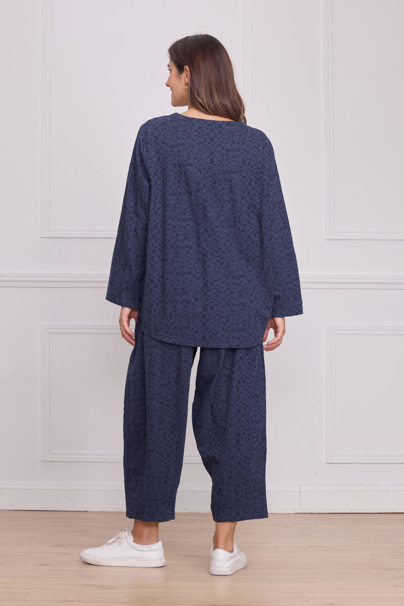 Blouse femme unie texturée