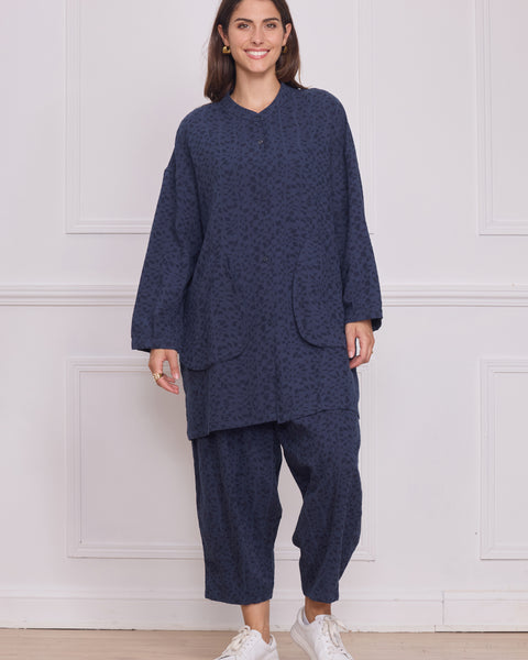 Chemise femme unie texturée