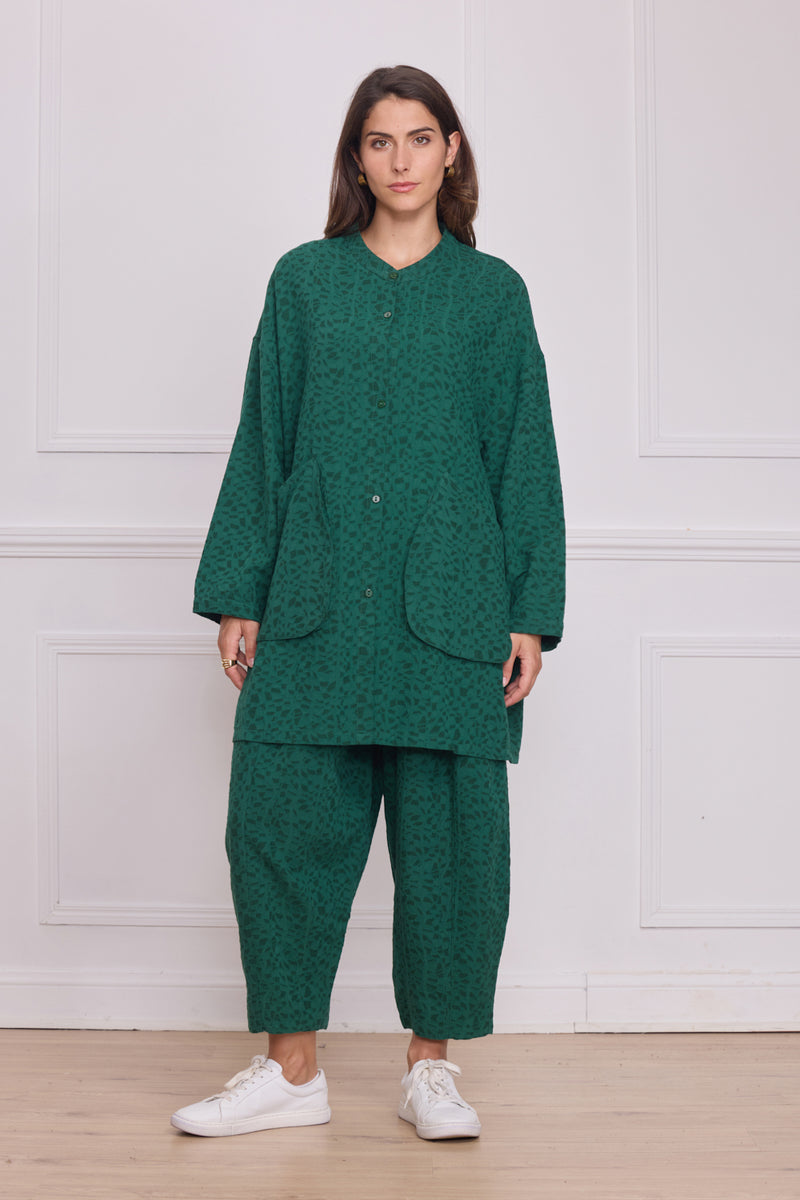 Chemise femme unie texturée