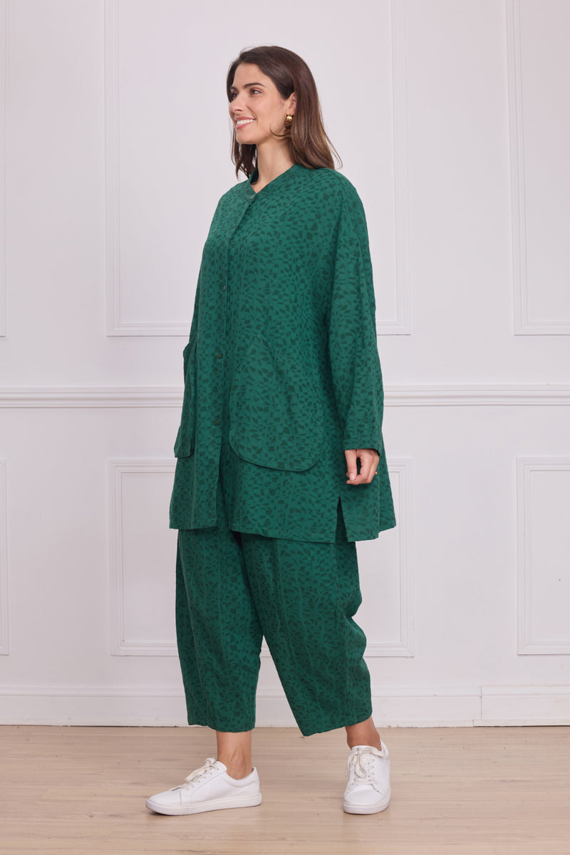 Chemise femme unie texturée