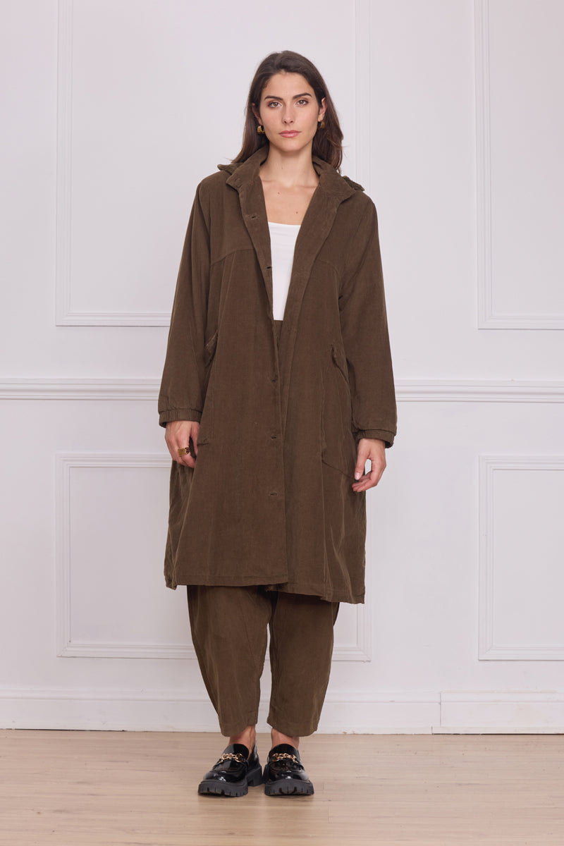 Manteau léger uni femme – 100% coton