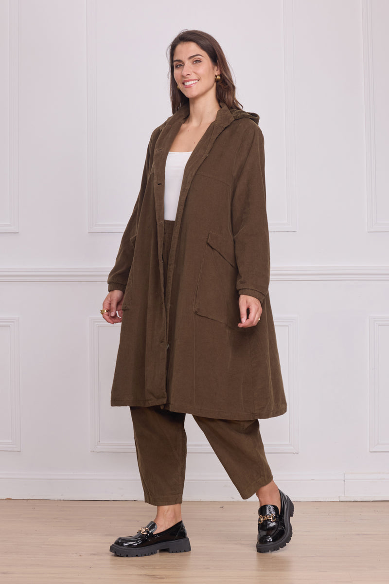 Manteau léger uni femme – 100% coton