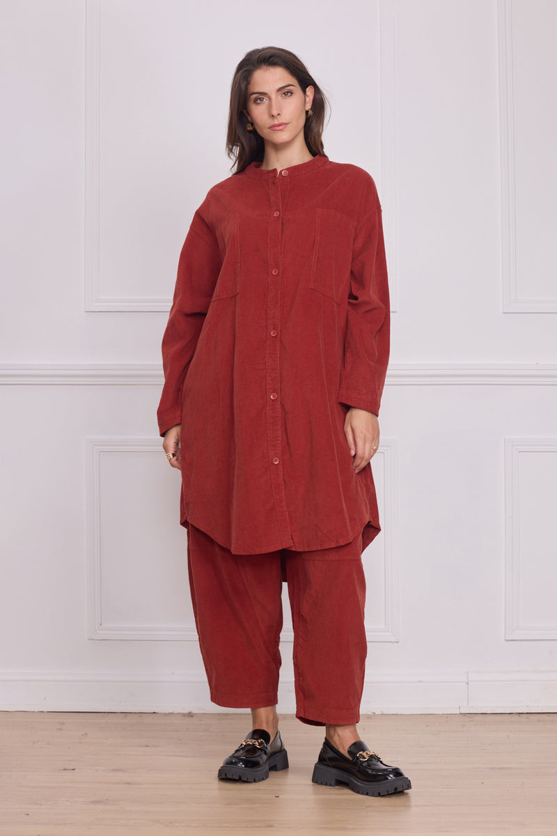 Chemise unie femme – 100% coton