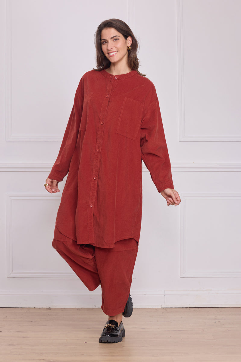 Chemise unie femme – 100% coton