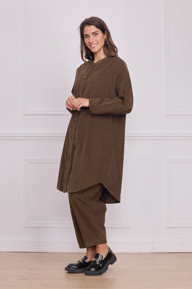 Chemise unie femme – 100% coton