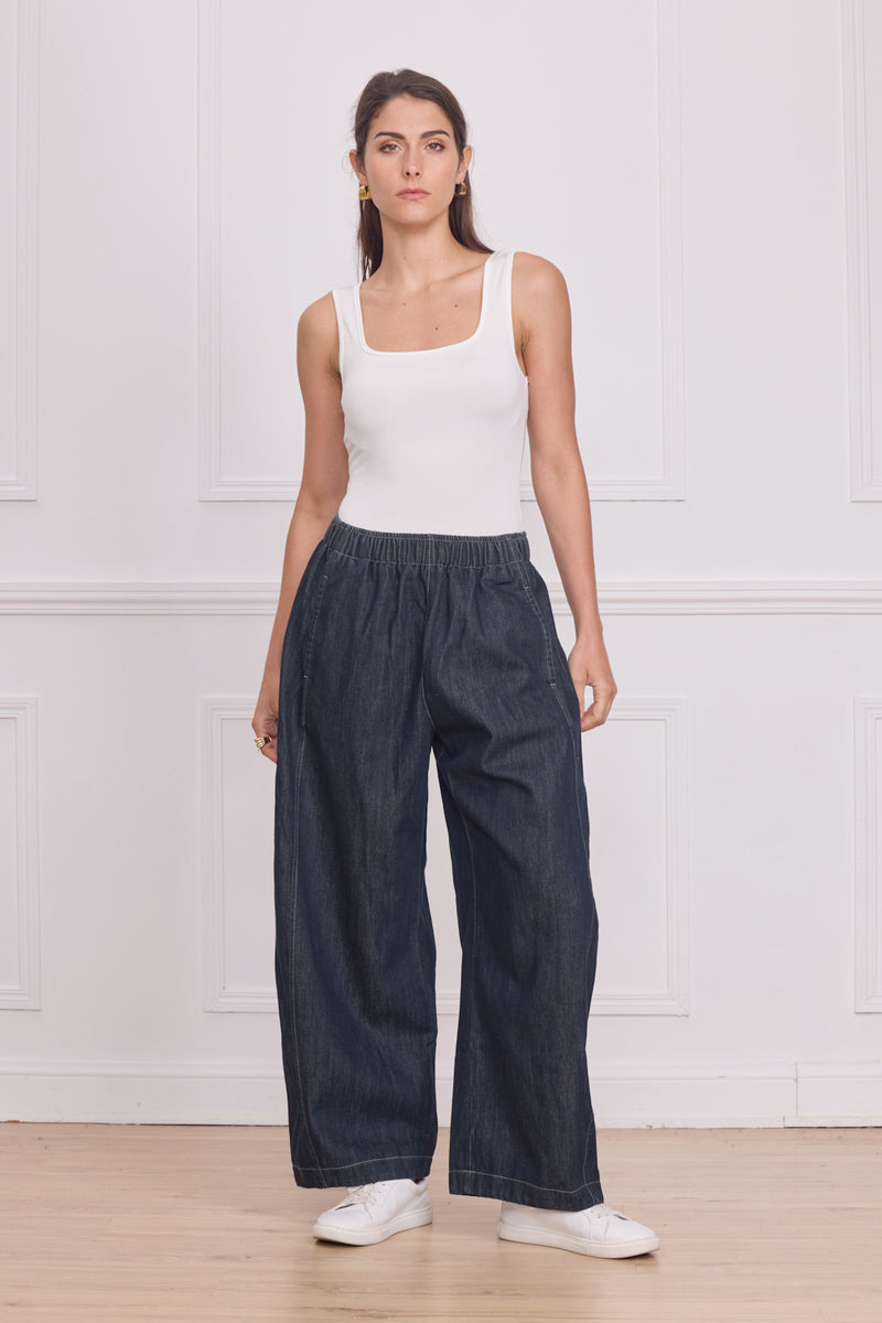 Jean bleu foncé femme – 100% coton