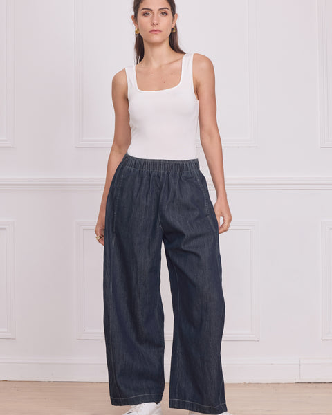 Jean bleu foncé femme – 100% coton