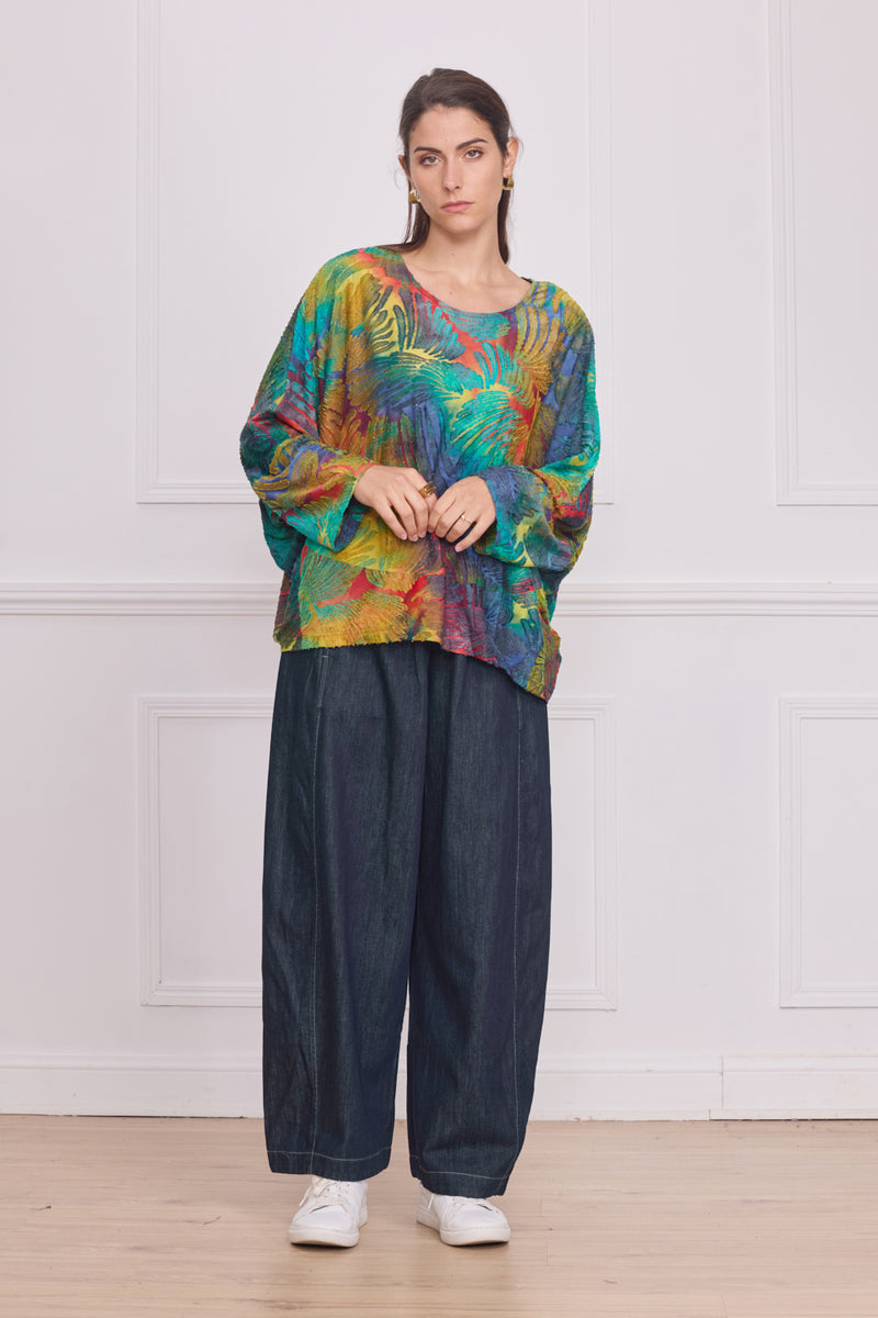 Blouse femme colorée – motifs multicouleur élégants