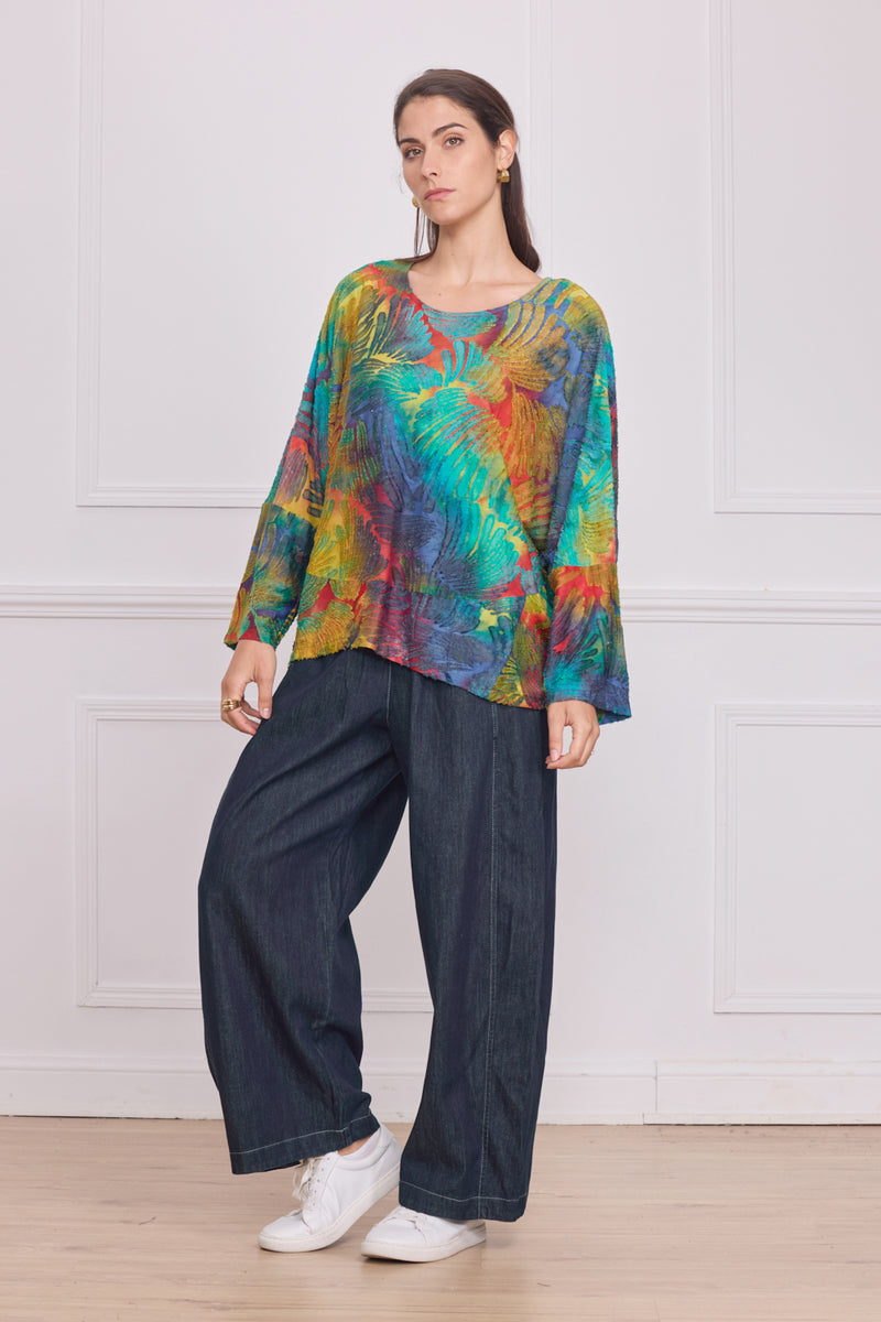 Blouse femme colorée – motifs multicouleur élégants