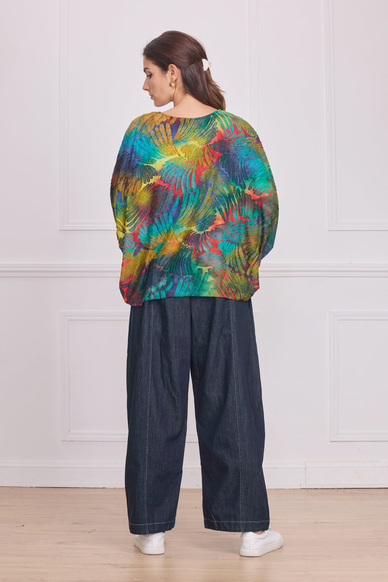 Blouse femme colorée – motifs multicouleur élégants