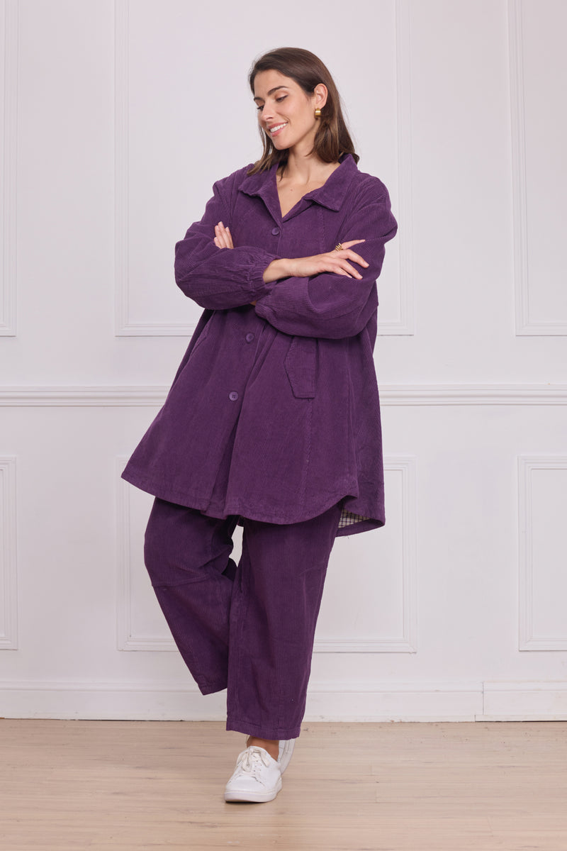 Chemise velours femme – 100% coton
