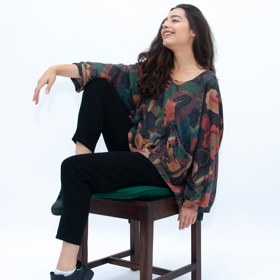 Pull hiver à motifs