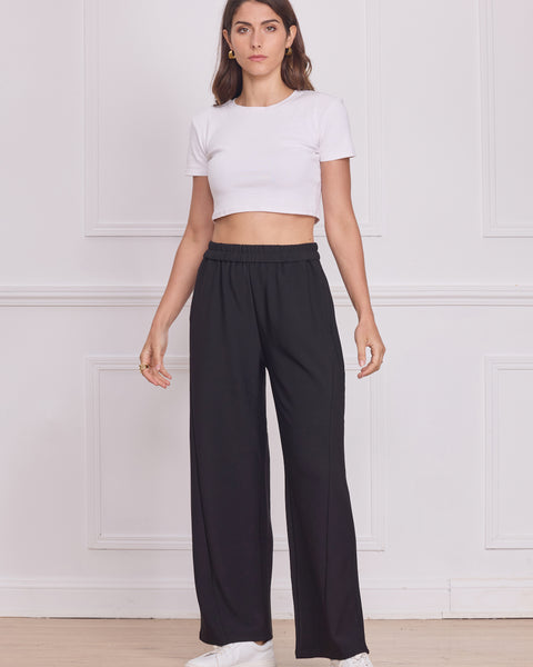 Pantalon noir coupe droite