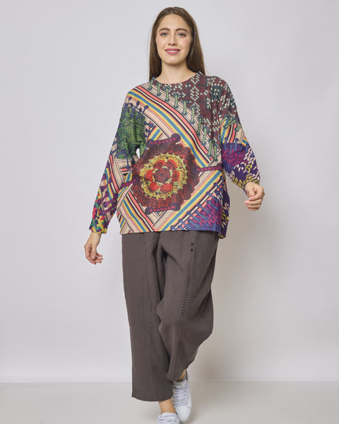 Pull de noel aux impressions modernes