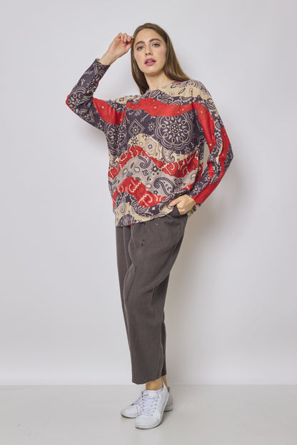 Jersey navideño paisley