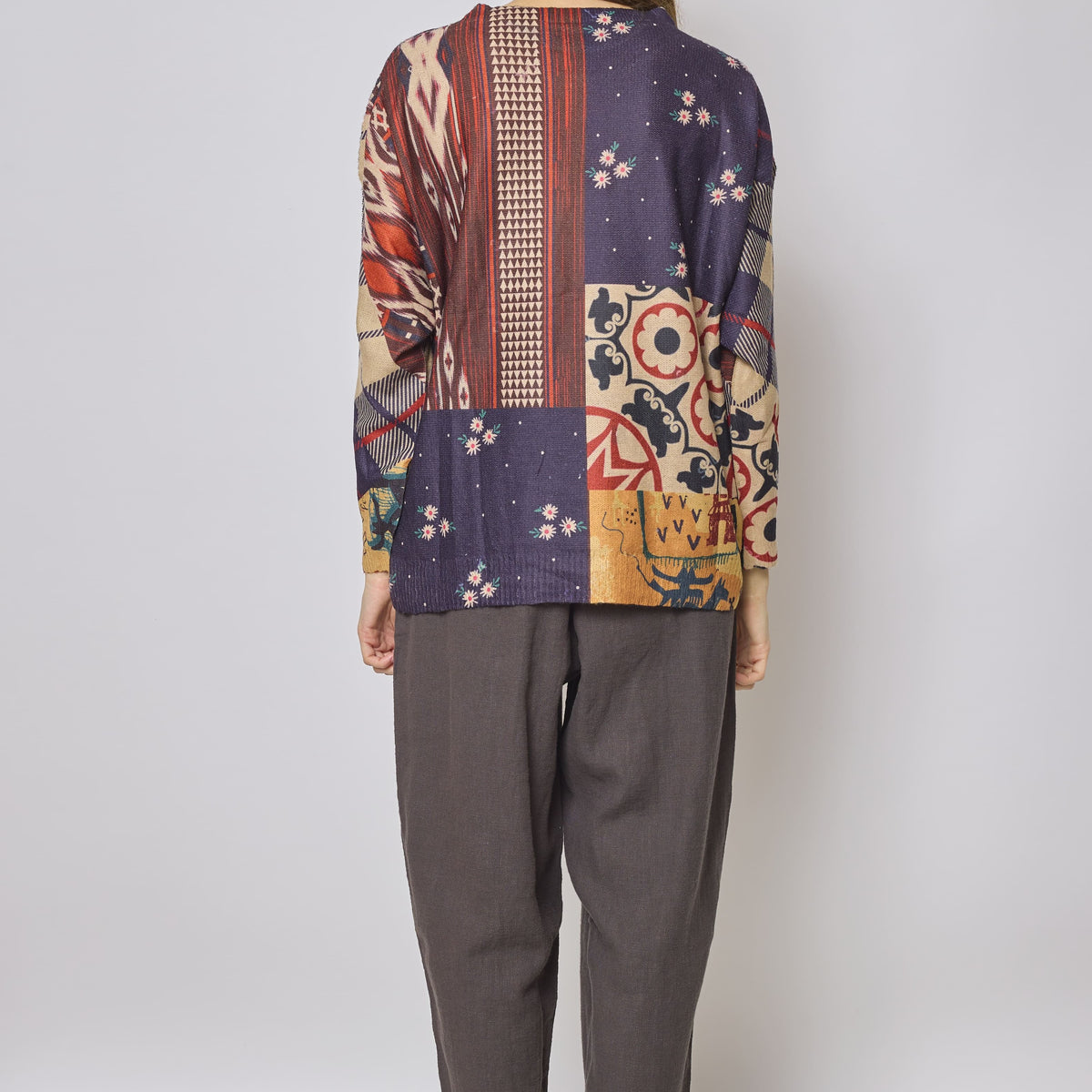 Pull de noel patchwork