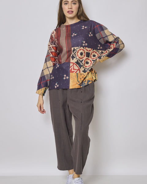 Pull de noel patchwork