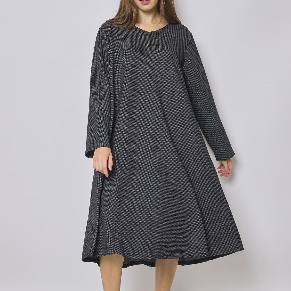 Robe longue grise