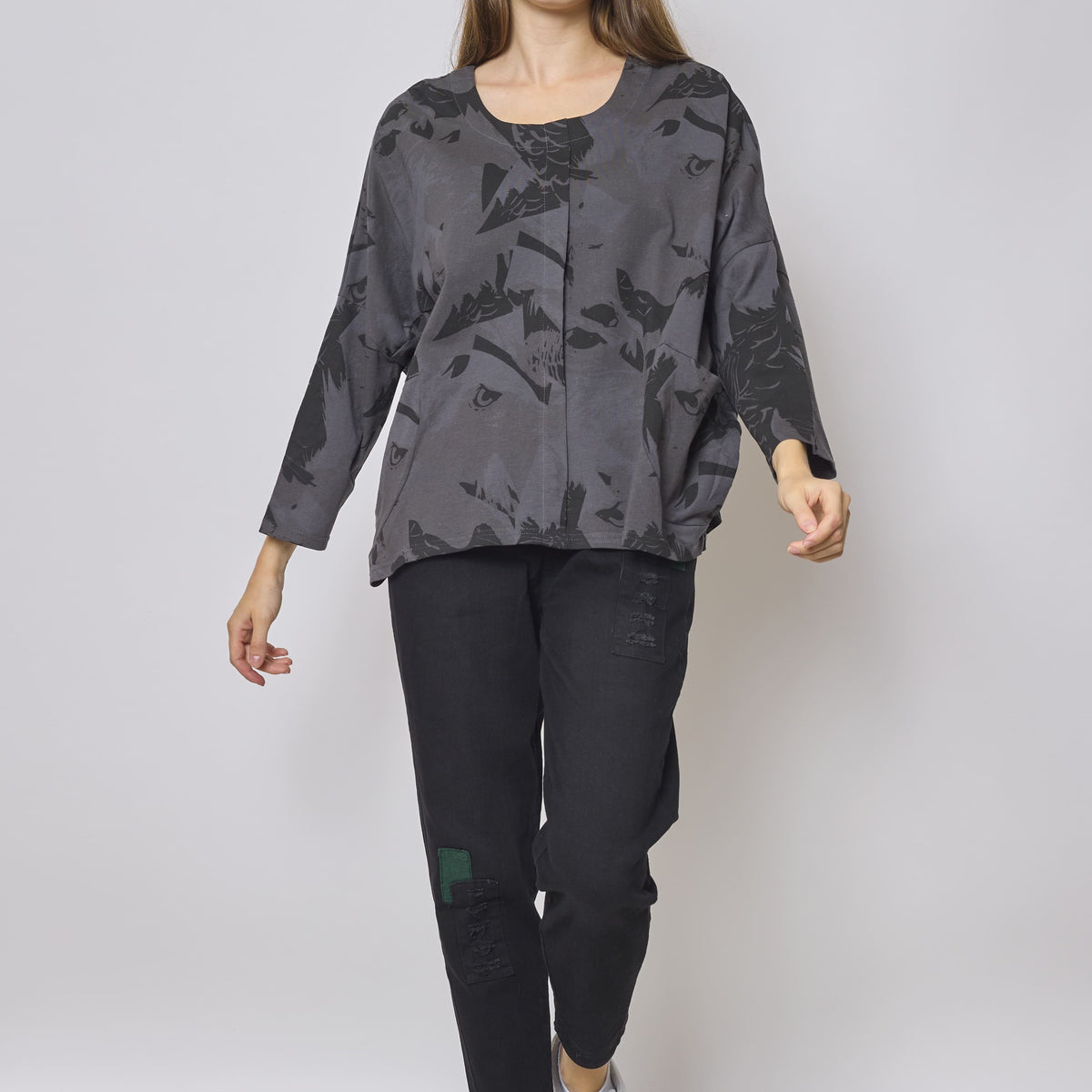 Blouse en coton à motifs aigle