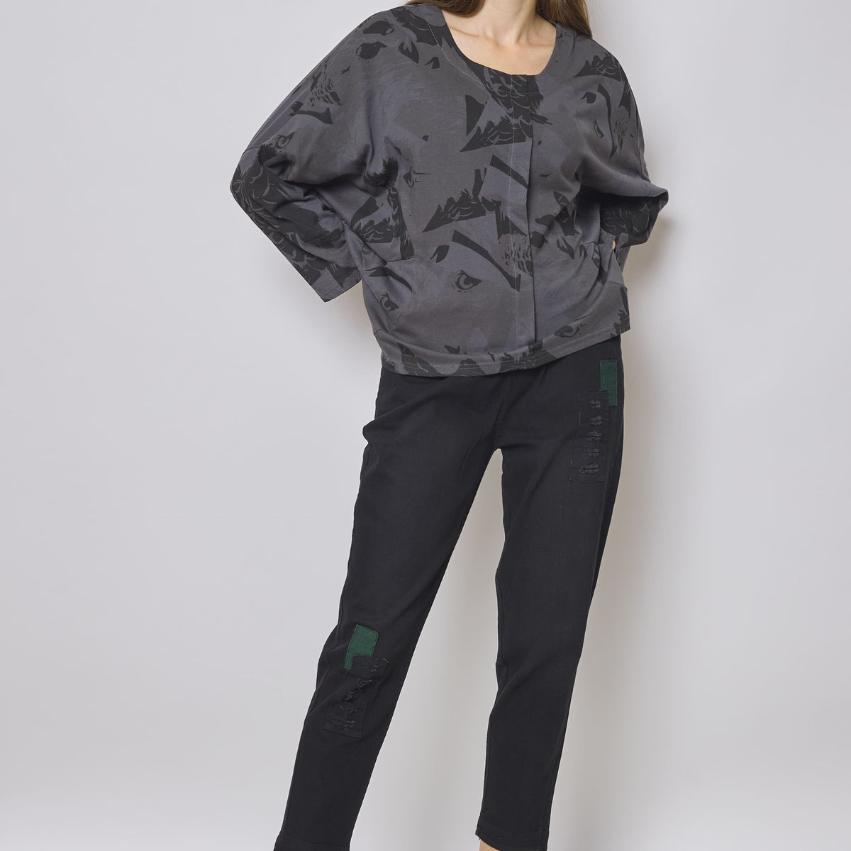 Blouse en coton à motifs aigle