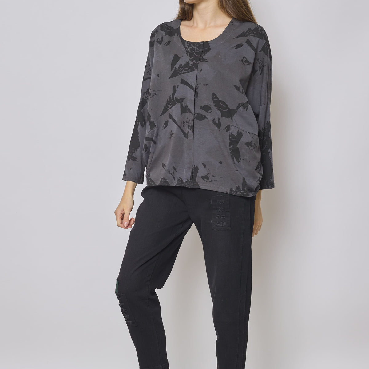 Blouse en coton à motifs aigle