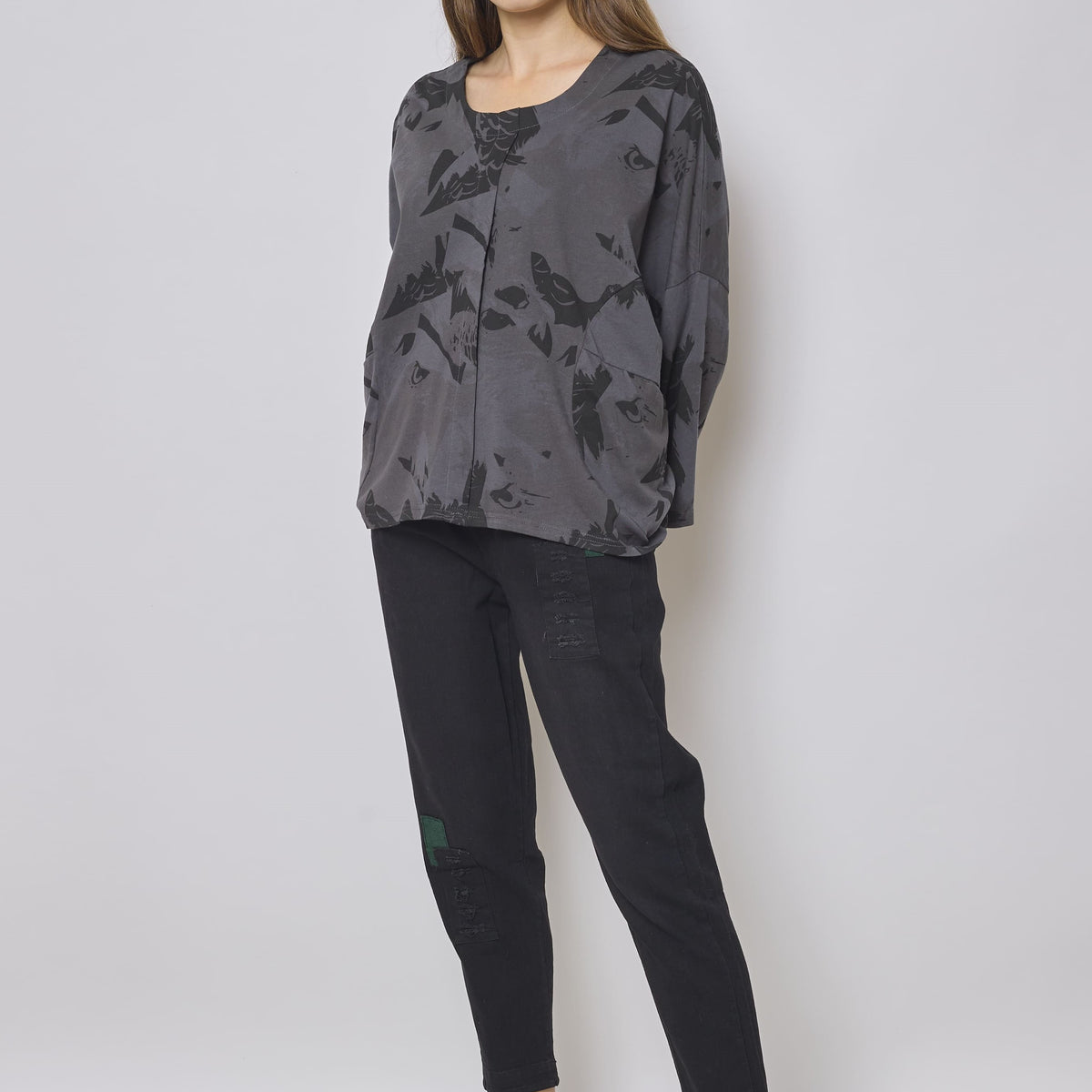 Blouse en coton à motifs aigle