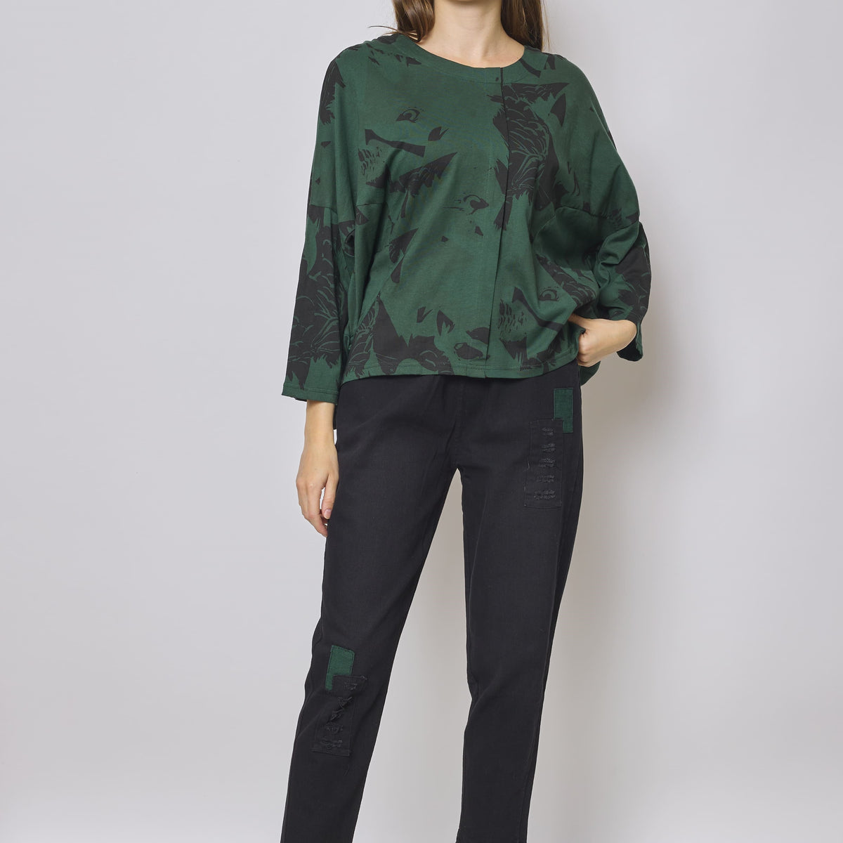 Blouse en coton à motifs aigle