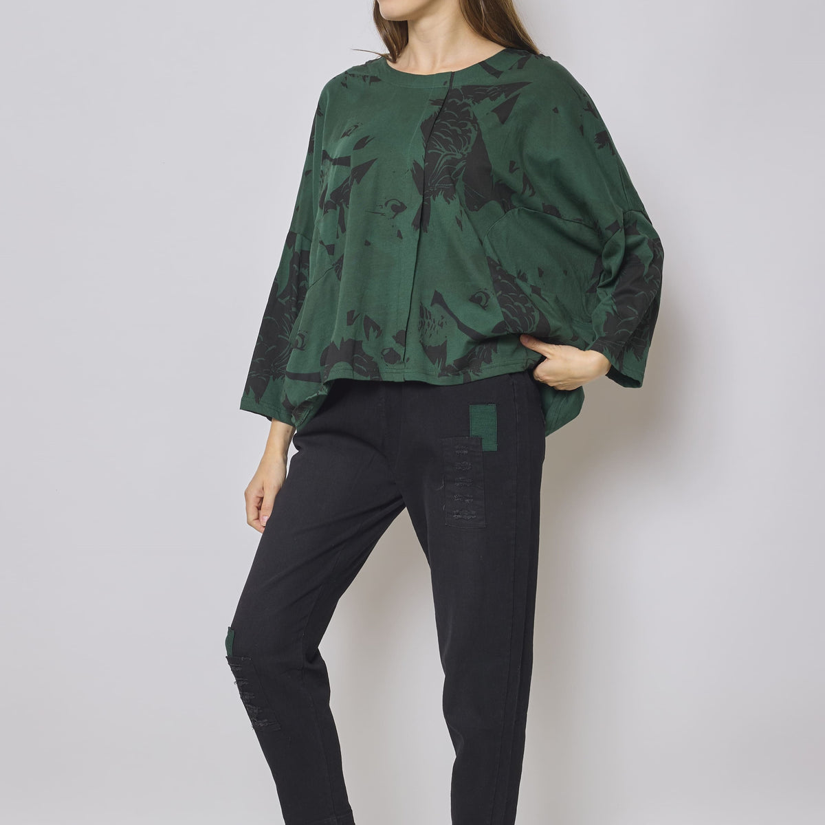 Blouse en coton à motifs aigle