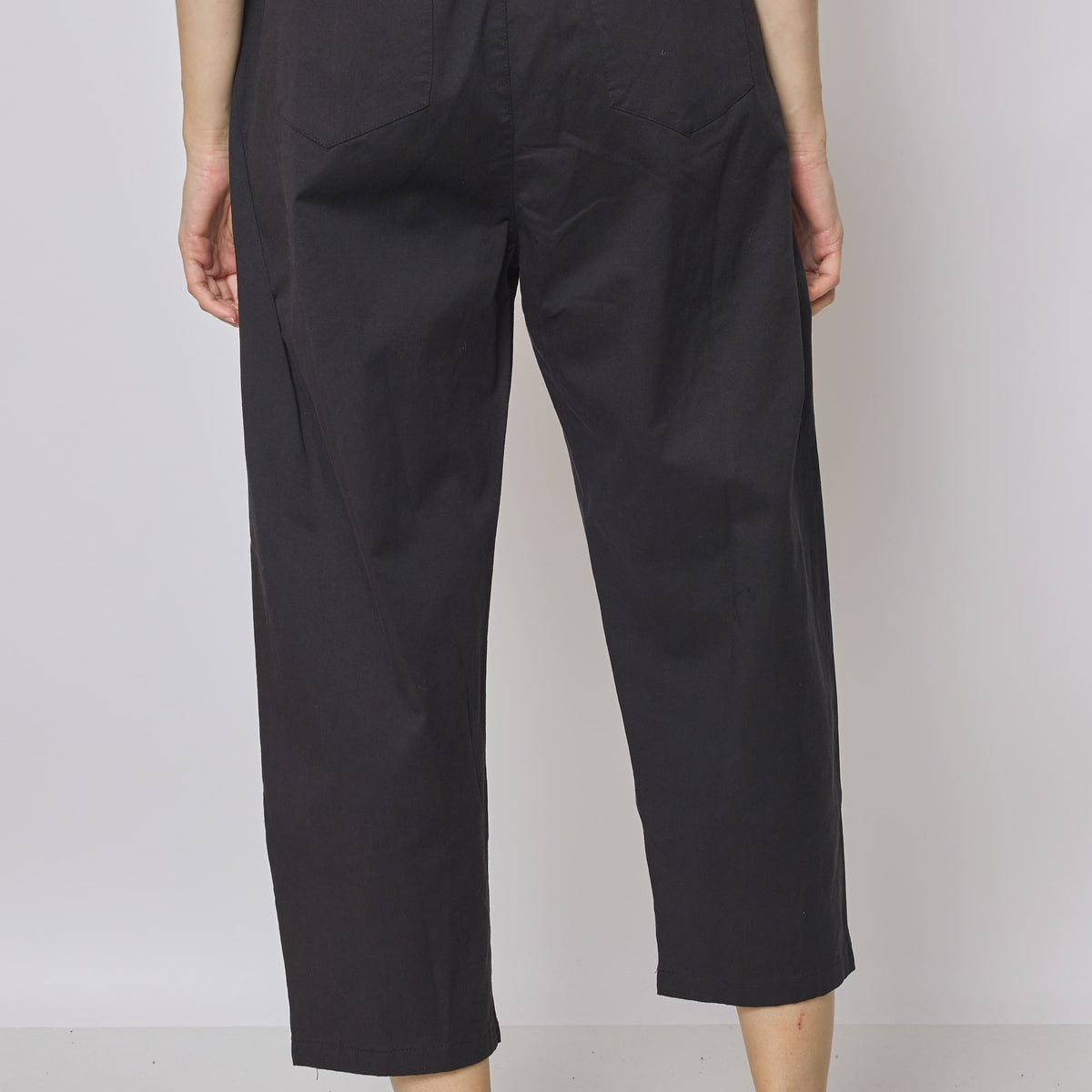 Pantalon mom en coton et tencel
