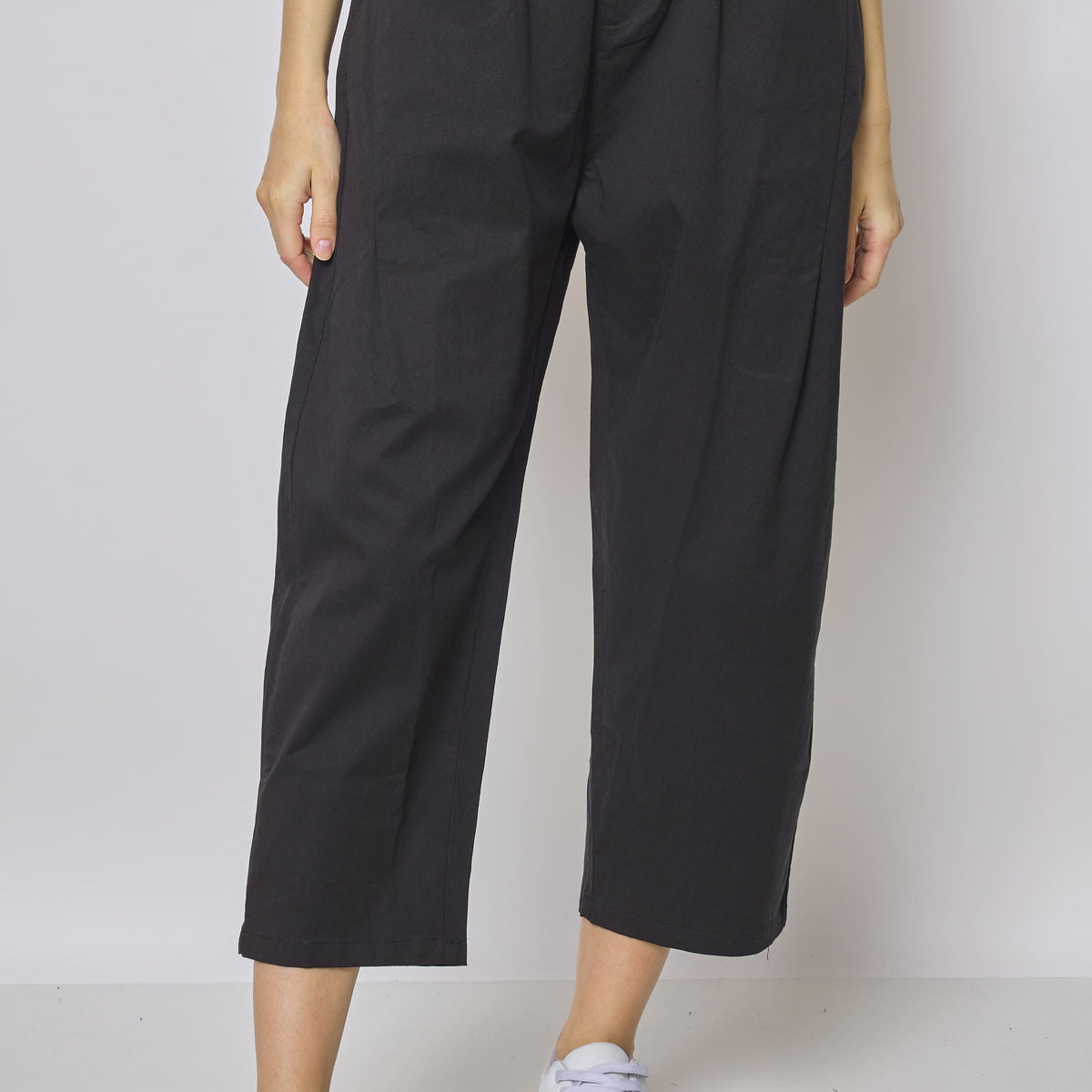 Pantalon mom en coton et tencel