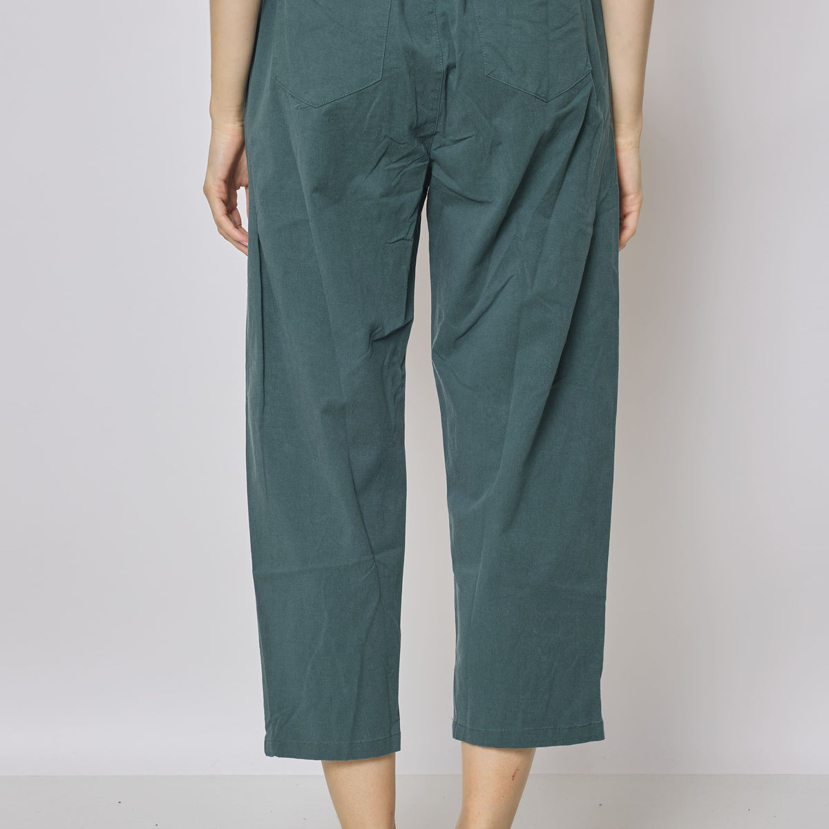 Pantalon mom en coton et tencel